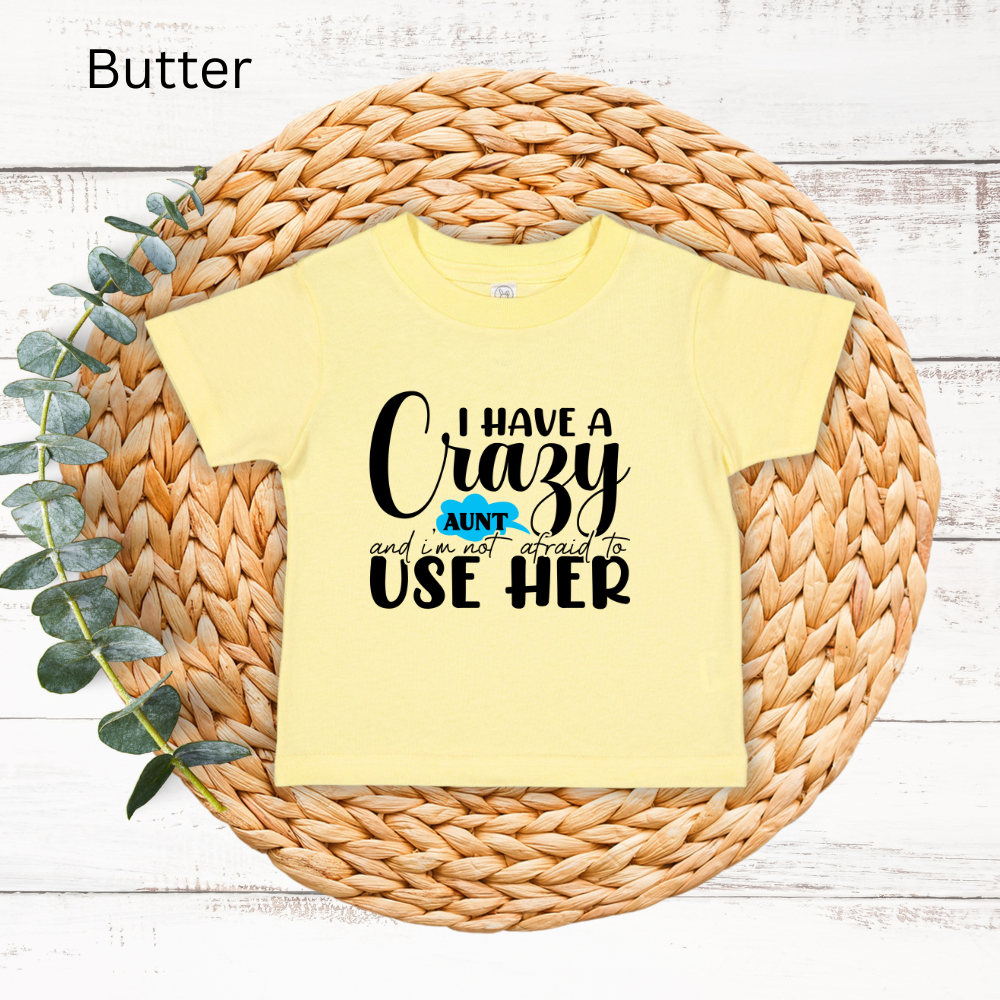 Cute Infant Tee for Crazy Aunts, Baby Shirt Gift, Newborn Outfit, Fun Family Tee, Adorable Kids Apparel