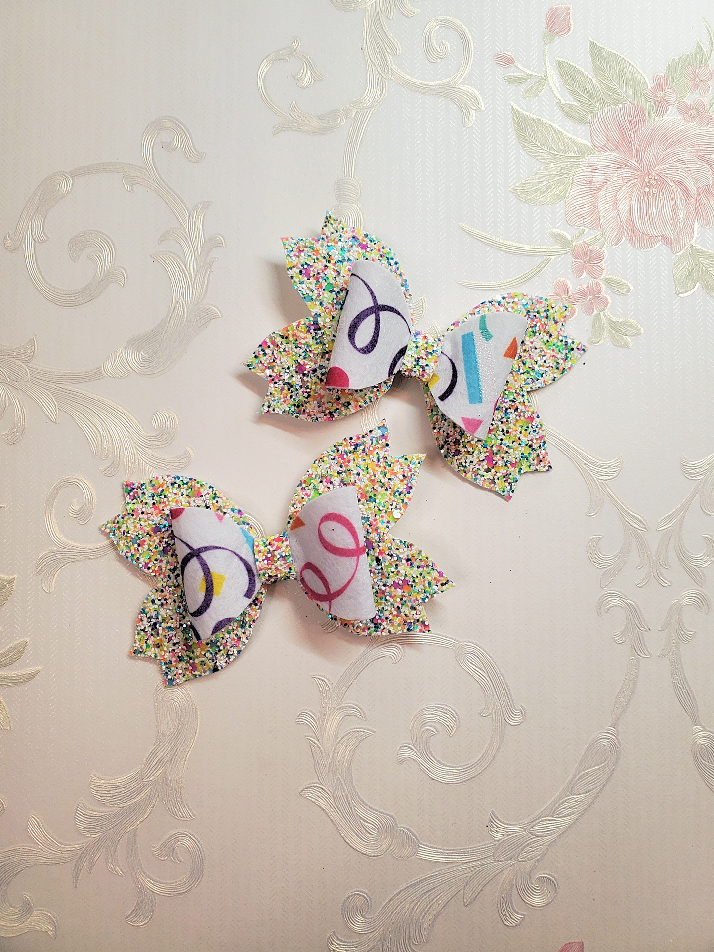 Birthday Confetti Hair Bow for Girls