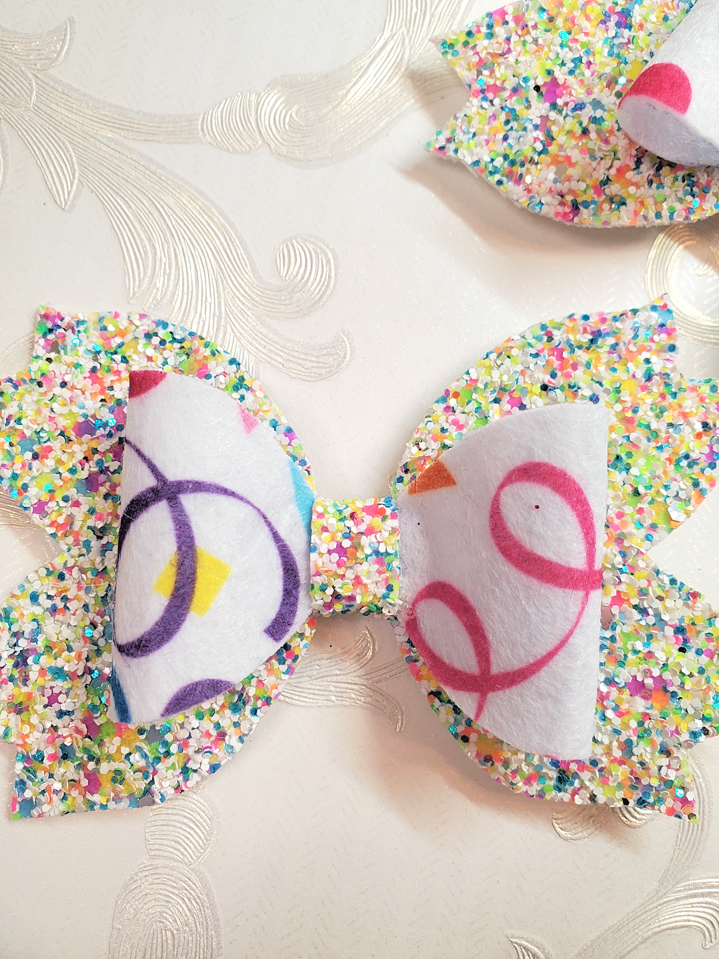 Birthday Confetti Hair Bow for Girls