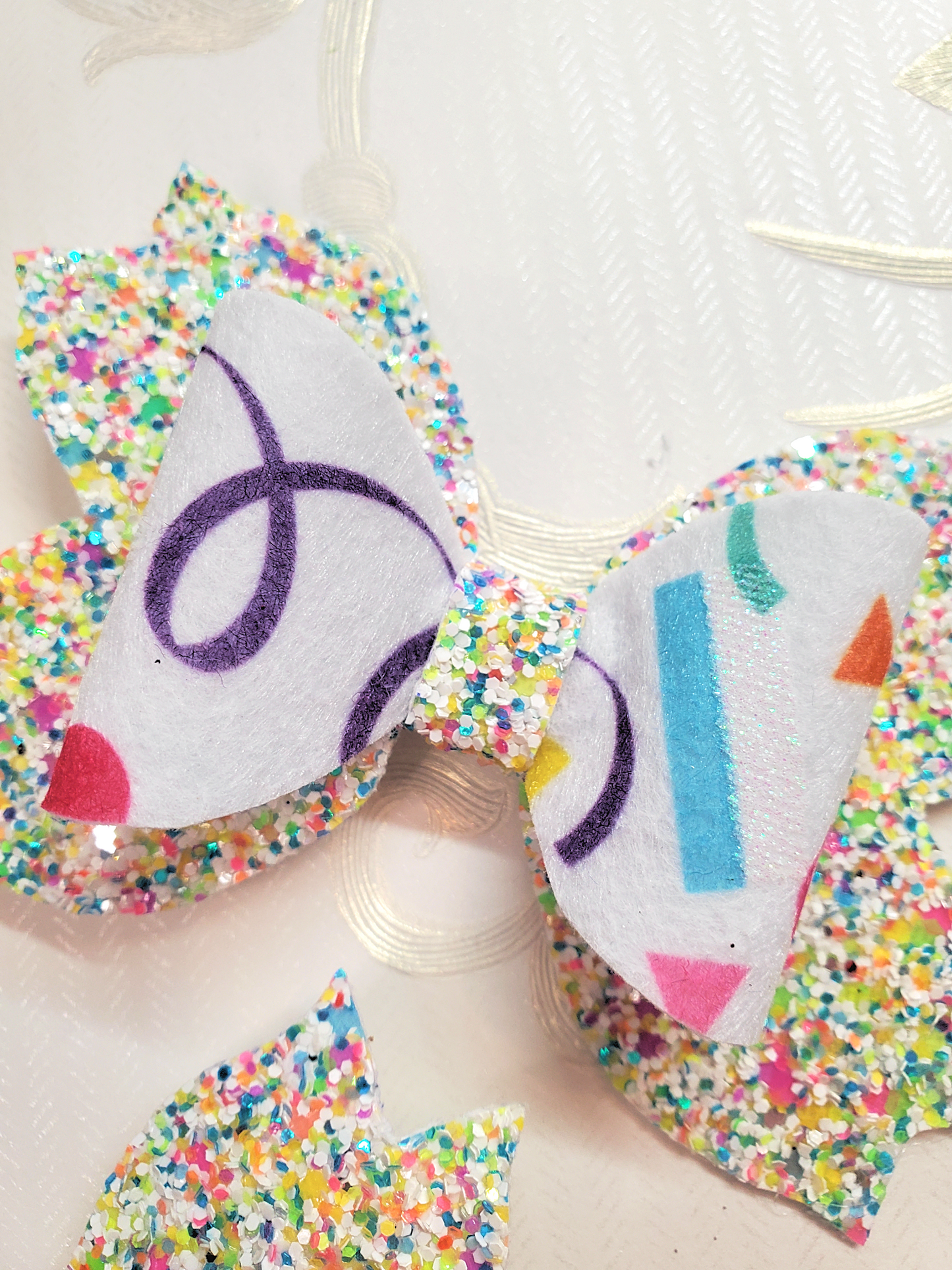 Birthday Confetti Hair Bow for Girls