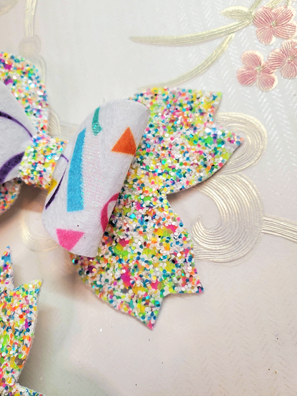 Birthday Confetti Hair Bow for Girls