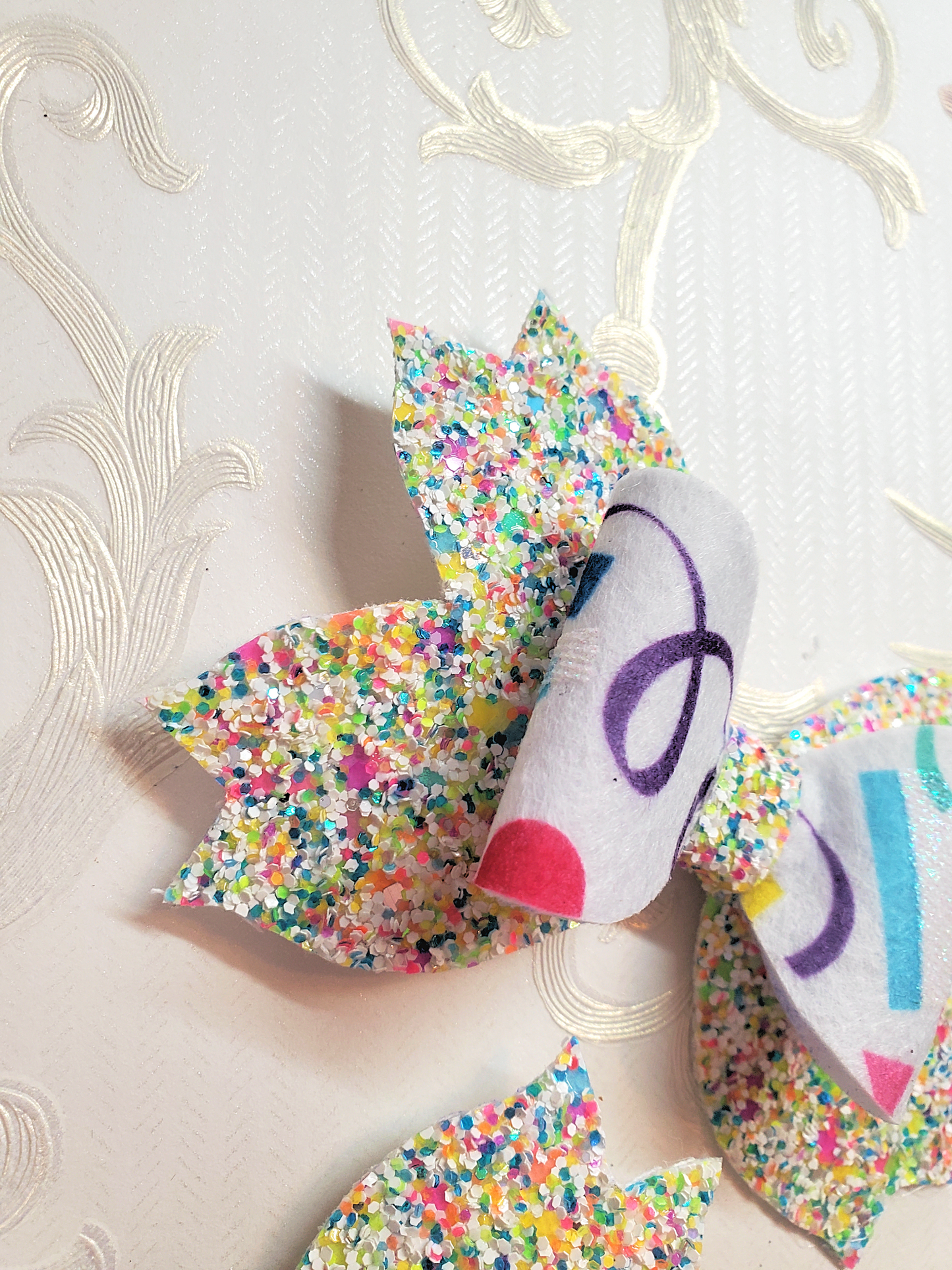 Birthday Confetti Hair Bow for Girls