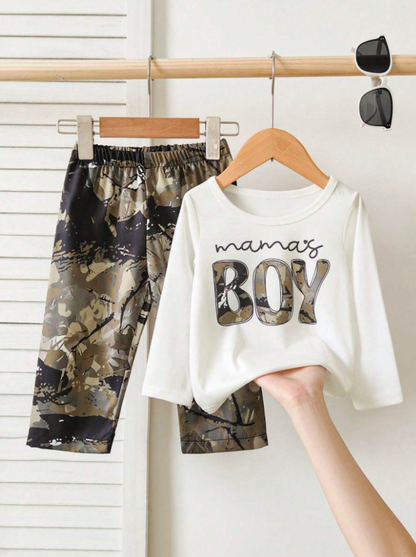 Mama’s Boy” Camo Outfit Set