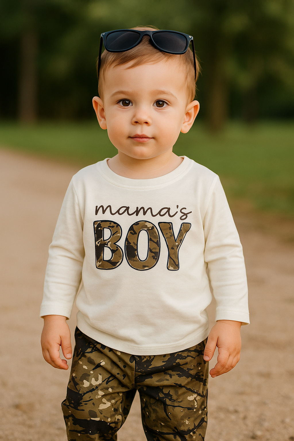 Mama’s Boy” Camo Outfit Set