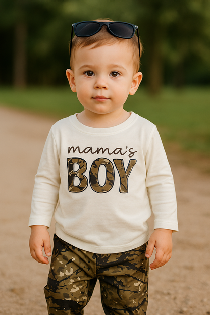 Mama’s Boy” Camo Outfit Set