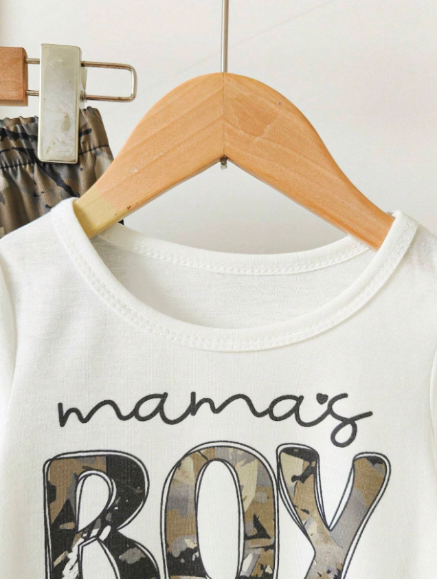 Mama’s Boy” Camo Outfit Set