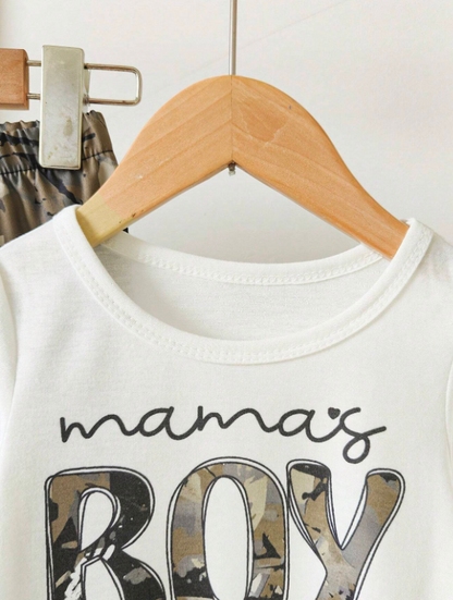 Mama’s Boy” Camo Outfit Set