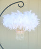 Elegant Feather and Crown Mobile with Crystals