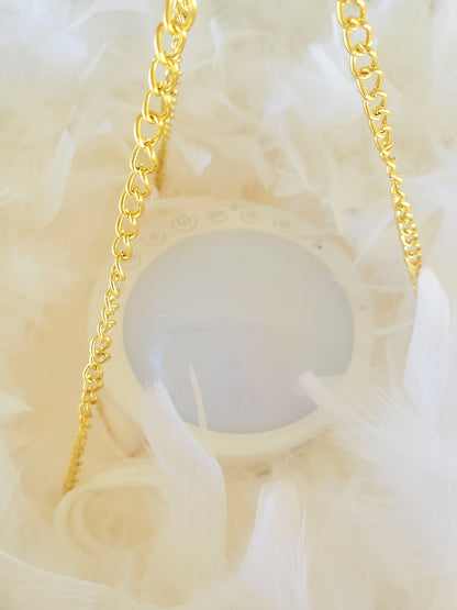 Elegant Feather and Crown Mobile with Crystals