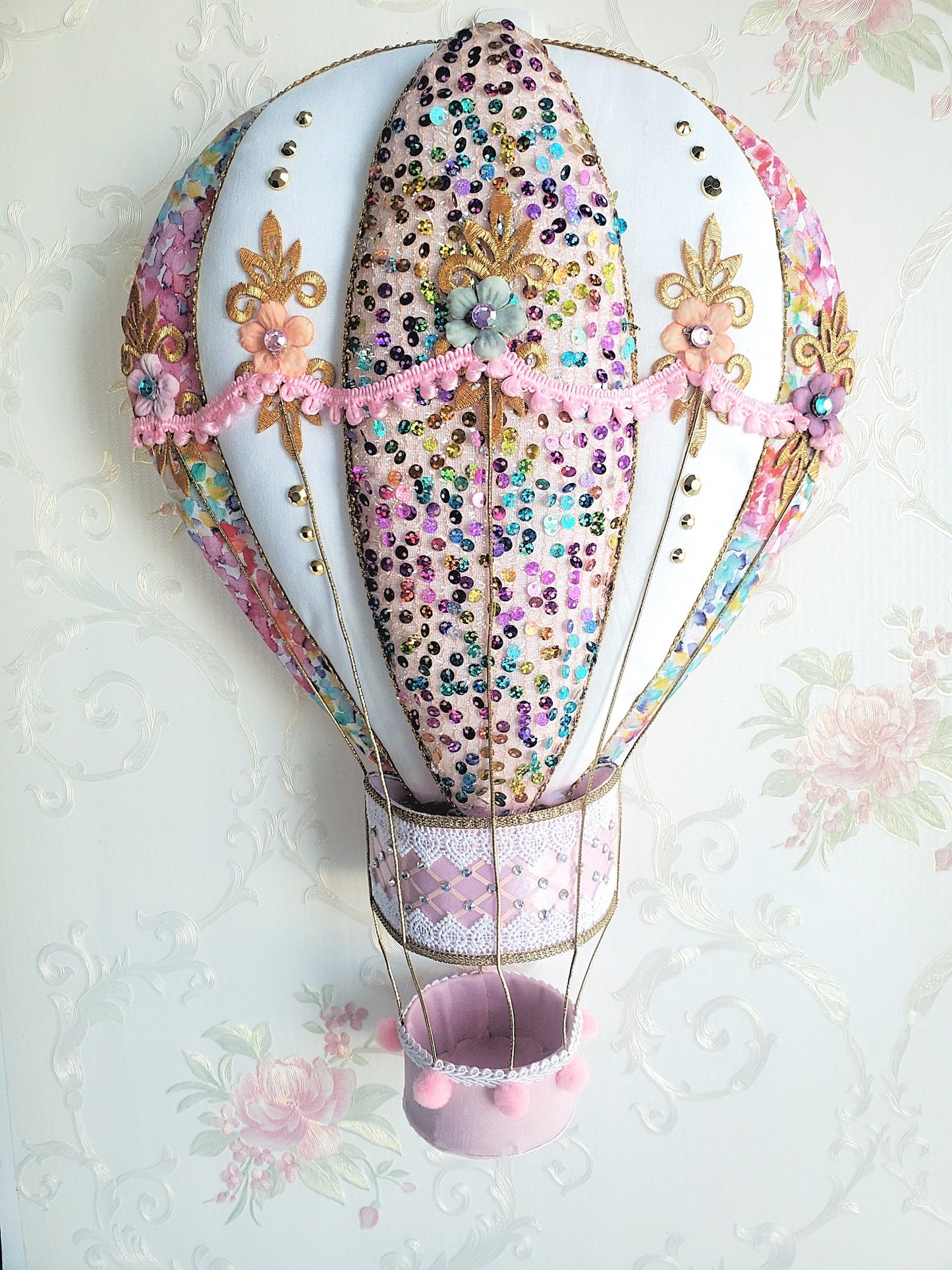 Handmade Pastel Hot Air Balloon Nursery Decor