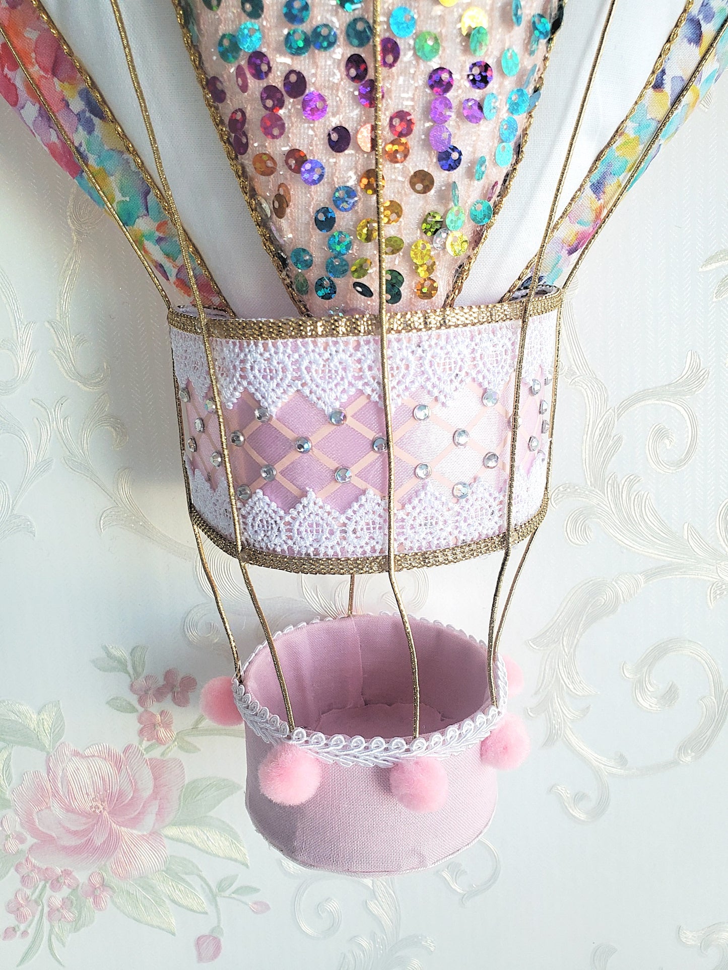 Handmade Pastel Hot Air Balloon Nursery Decor
