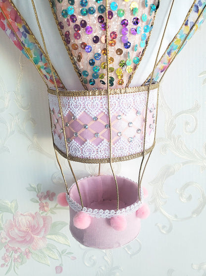 Handmade Pastel Hot Air Balloon Nursery Decor