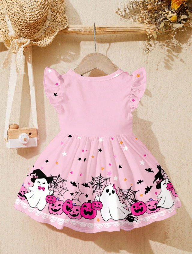 Pink Halloween Ghost Party Dress