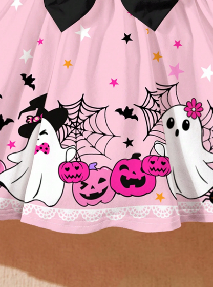 Pink Halloween Ghost Party Dress